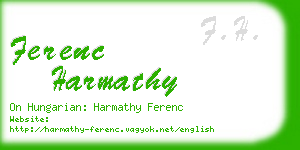 ferenc harmathy business card